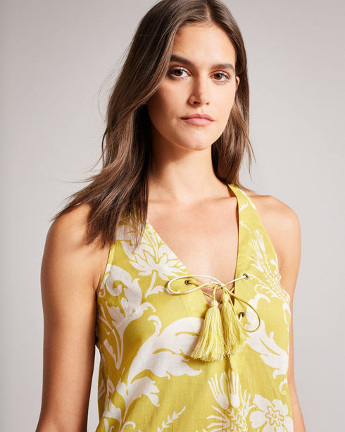 NOEMIY-Swimwear-Things are heating up with NOEMIY. This mini cover-up is adorned with florals and makes the perfect lightweight addition to pop in your suitcase. Throw it on over your swimsuit to grab a cocktail at the bar or for extra coverage when lounging poolside. By choosing Ted Baker cotton products, you're supporting our investment in the Better Cotton Initiative's mission. This product is sourced via a system of mass balance and therefore may not contain Better Cotton. Mini cover up dress 100% Cotto